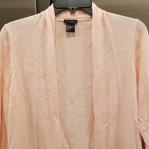 💕ANN TAYLOR💕 Pink Long Sleeve Open Cardigan - Picture 3 of 5